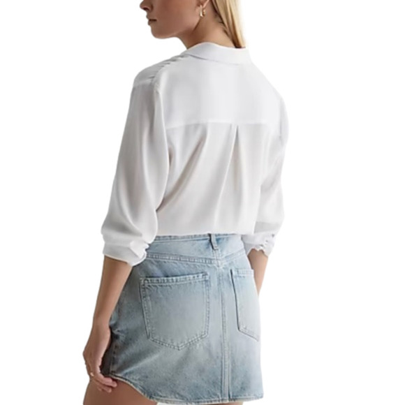 Express Distressed Denim Jeans Mini Skirt Size 8 light wash blue color - Picture 1 of 12